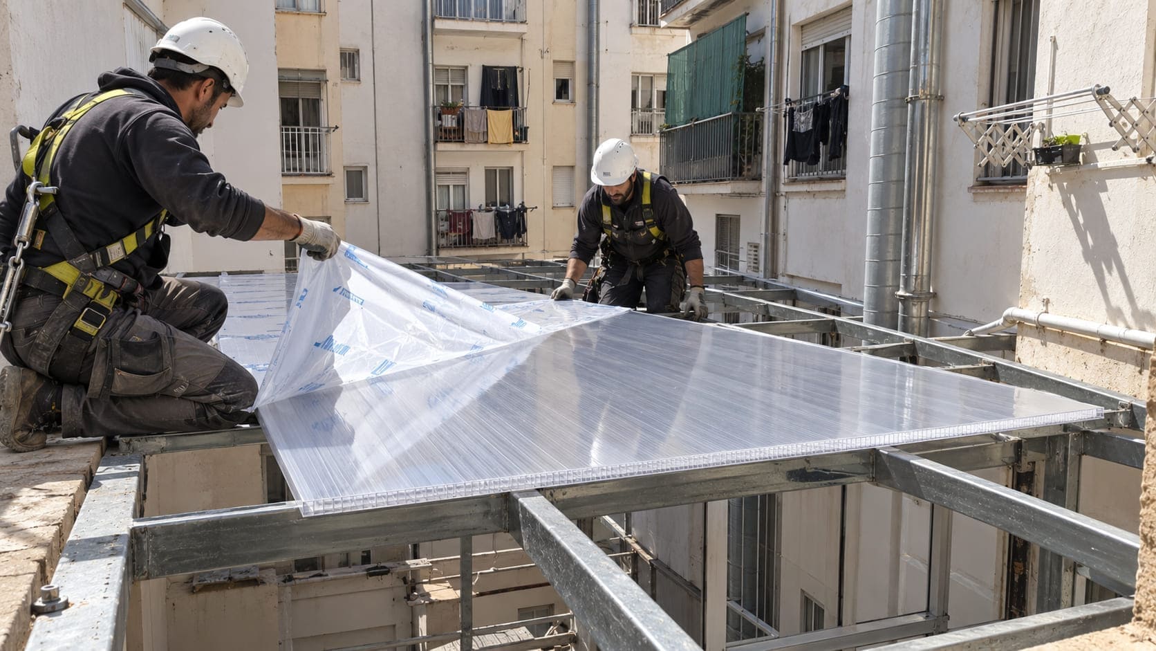 cara-uv-del-policarbonato-instalacion-barcelona